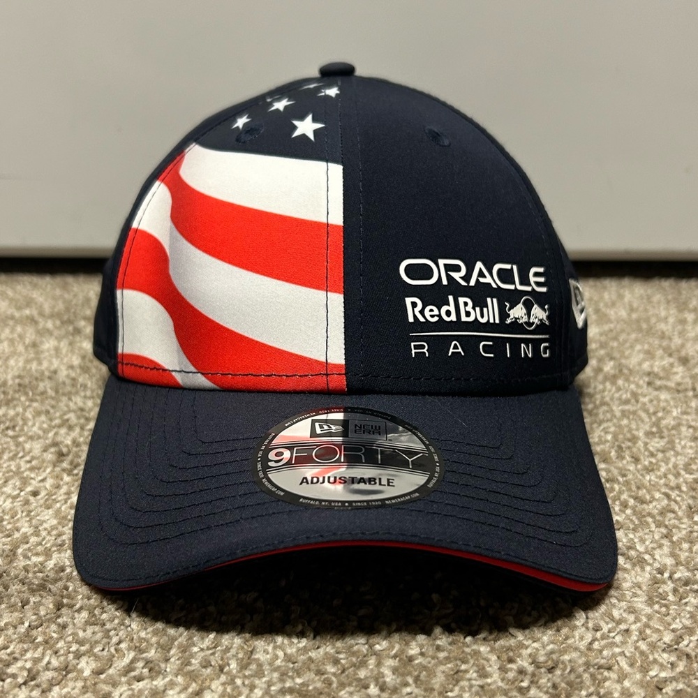New Era 9FOURTY Oracle Red Bull Racing Team U.S. Flag Strapback Hat